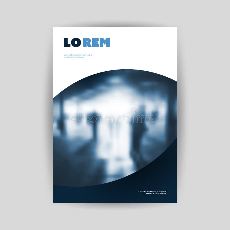 Modern Style Flyer or Cover Design with Blurred Image for Your Business stock illustration