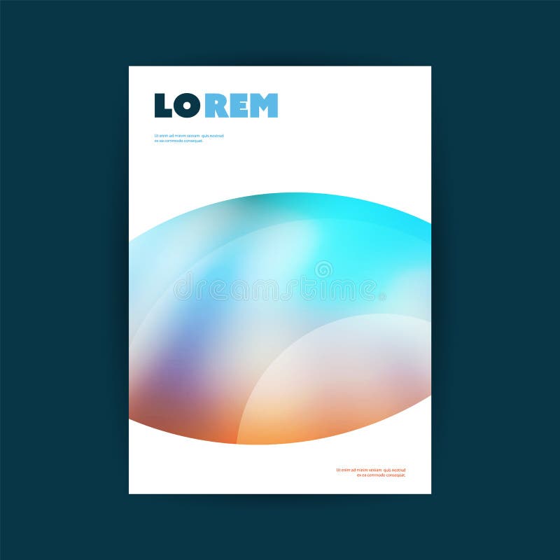 Modern Style Flyer or Cover Design for Your Business with Blurred Image stock illustration