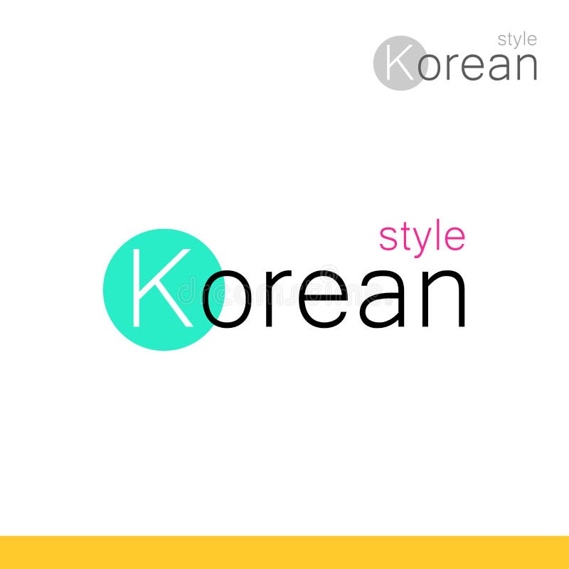 Korean Style, Logo for Fashion Store of Clothing and Shoes in Modern