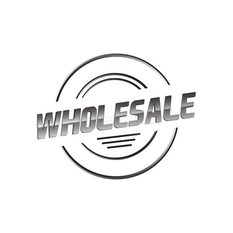 Modern Style Stamp the Letter of Wholesale Logo Vector Icon Element
