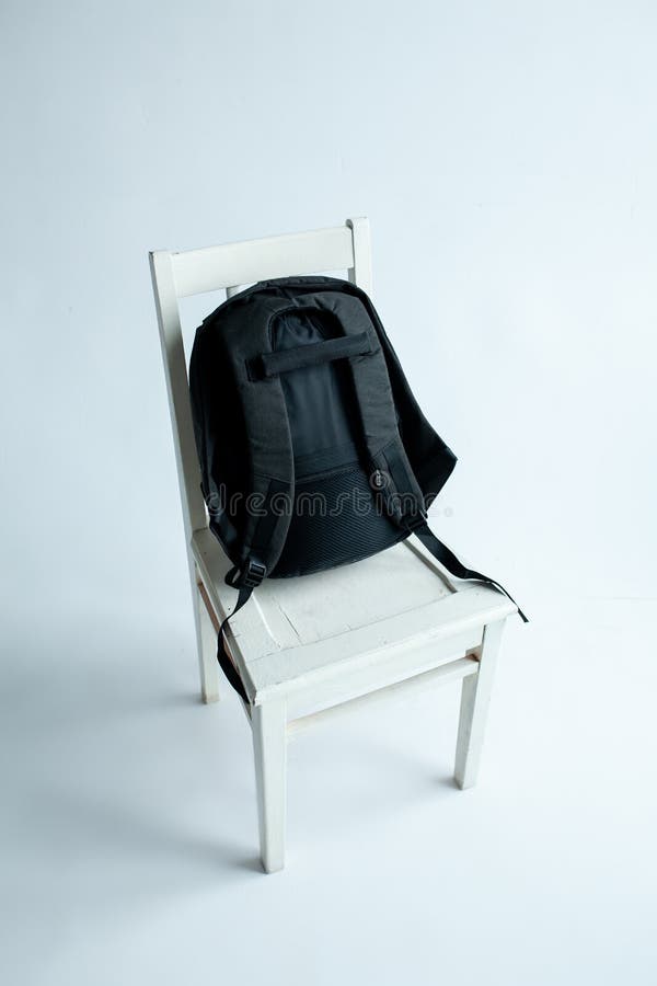 Modern Stylish Backpack on Chair Studio Shot Stock Image Image of