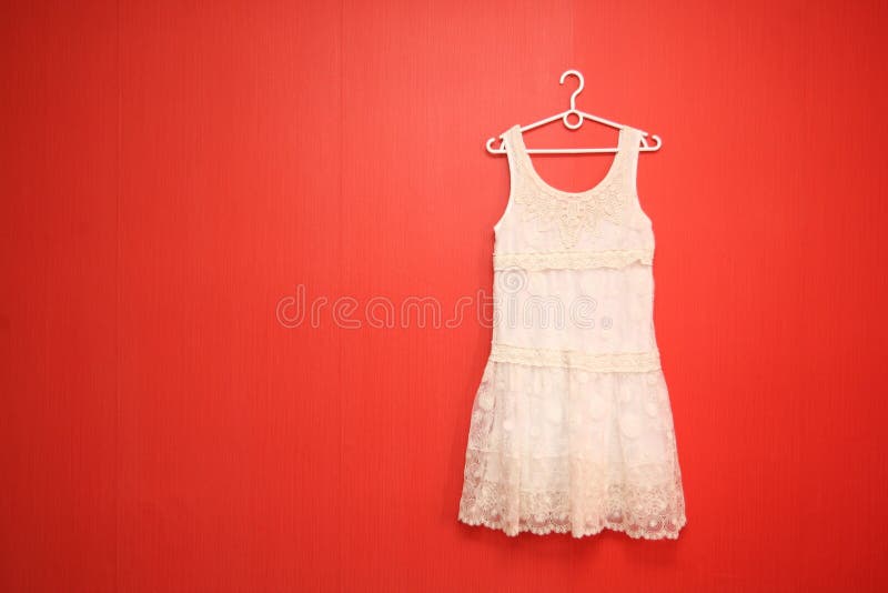 Dress in hangers stock photo. Image of shop, clothes - 181065882