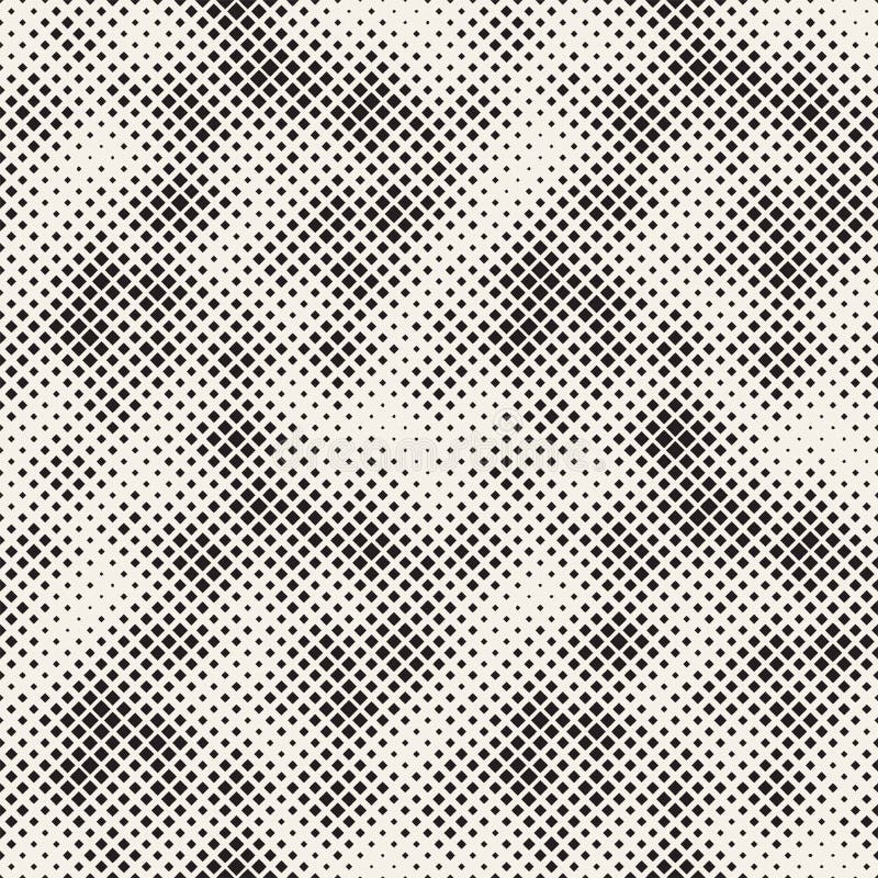 Modern Halftone Texture. Endless Abstract Background With Random Size Squares. Vector Seamless Chaotic Squares Mosaic vector illustration
