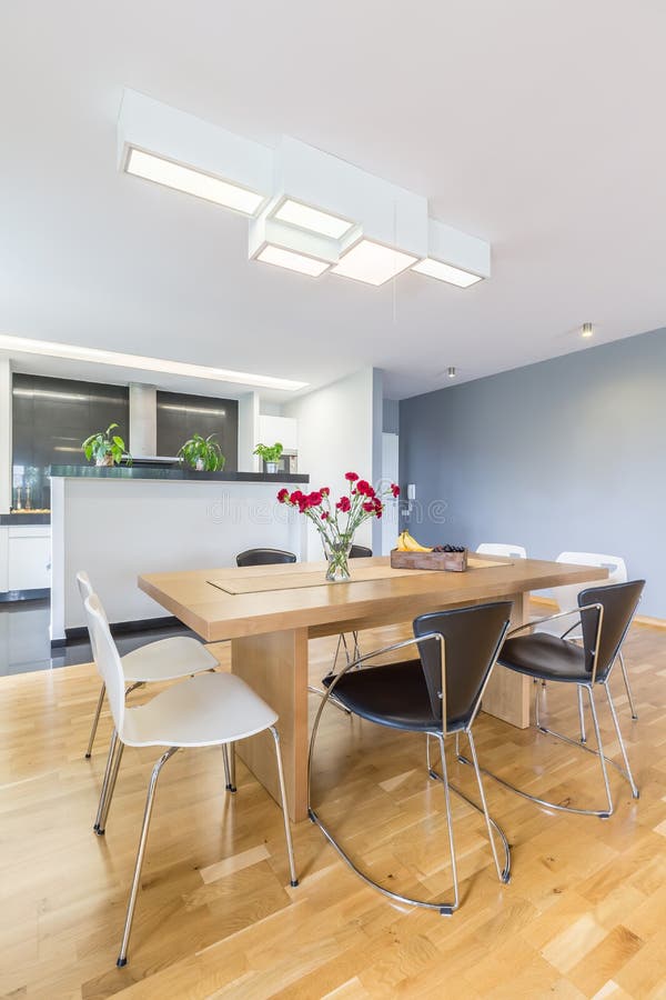 Kitchen Connected with Dining Hall Stock Image Image of color, spacious 100211441