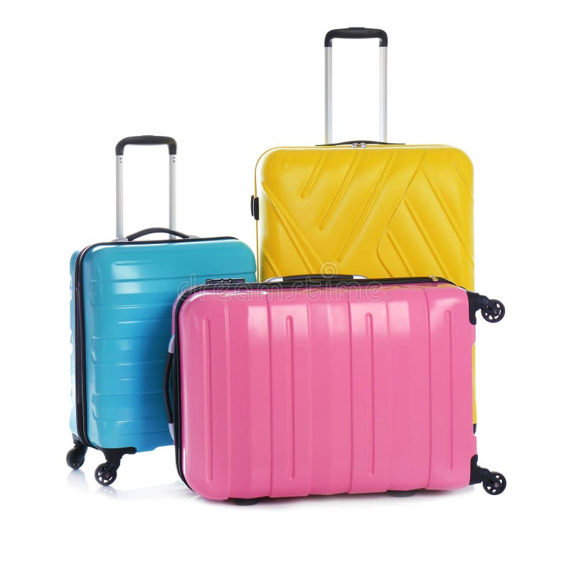 Modern Suitcases for Travelling Stock Image Image of pink, style 130293309