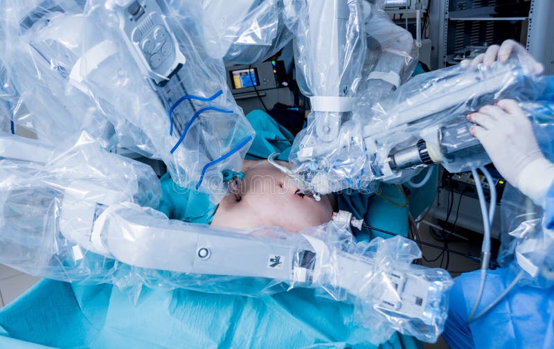 Modern Surgical System Medical Robot Minimally Invasive Robotic Surgery Stock Image Image