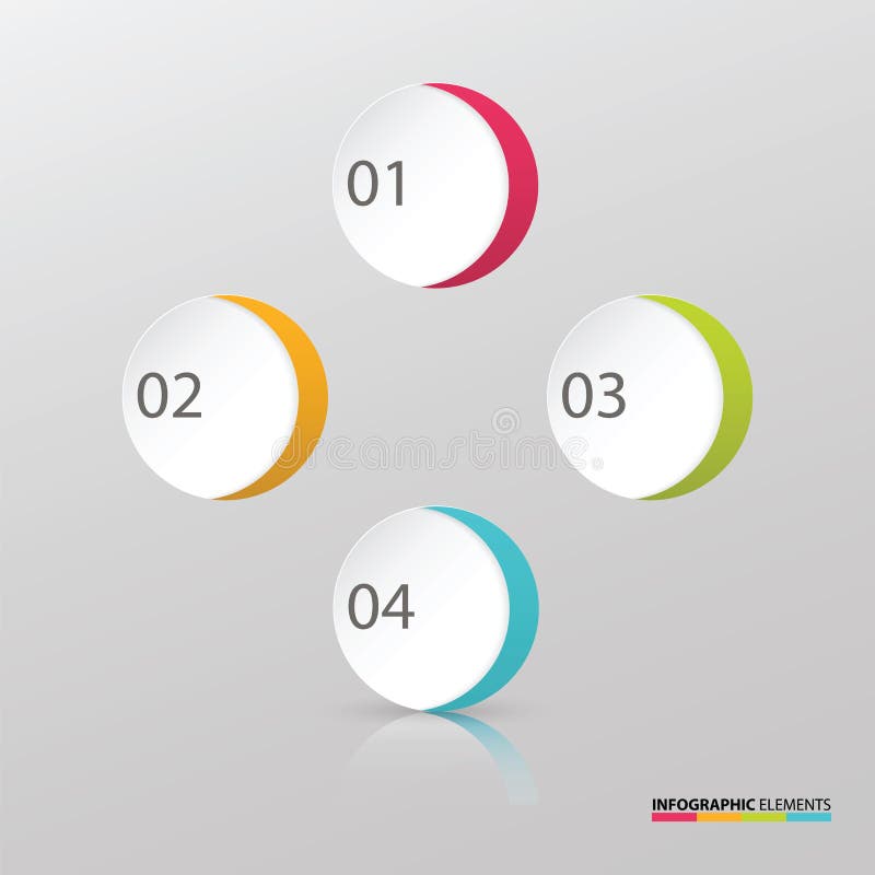 Modern symbol colorful circle infographic template elements