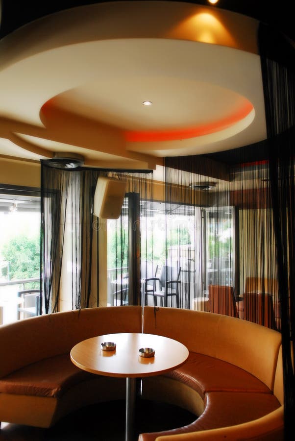 Modern Table in a Coffee Shop Stock Photo Image of sofa, coach 50538612