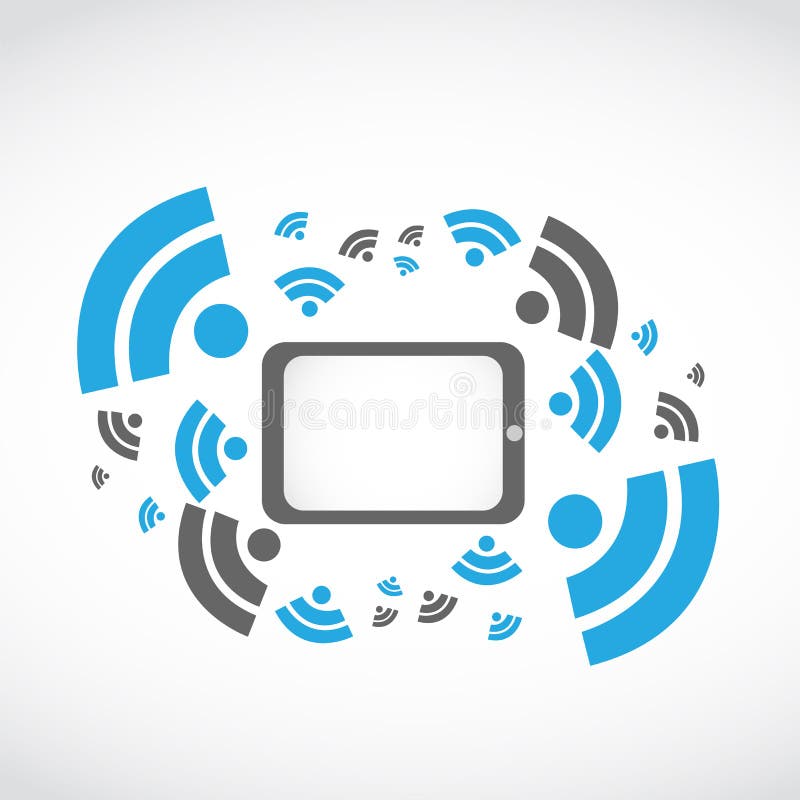Modern tablet internet wifi royalty free illustration