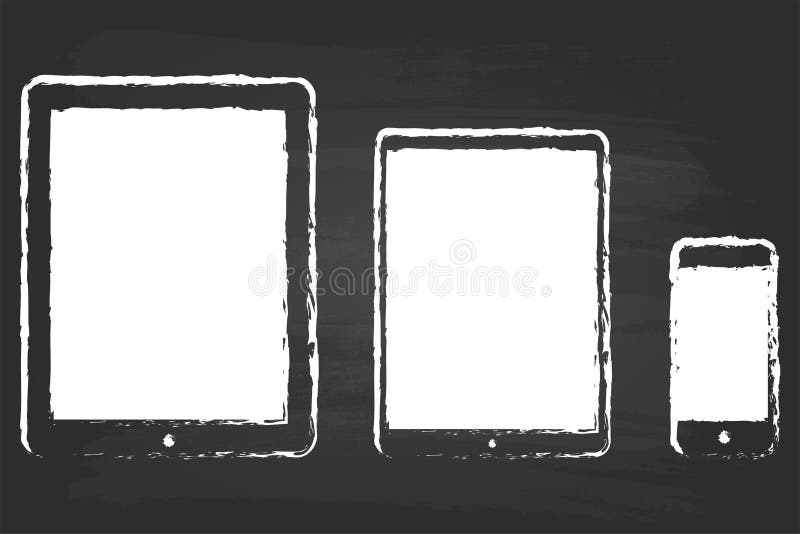 Modern Tablet And Smart Phone stock illustration