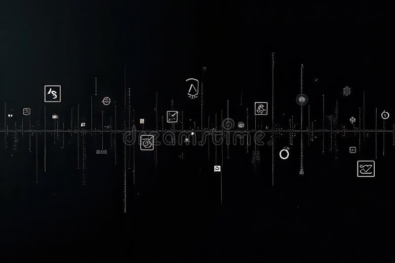 Contemporary Innovators Displayed Against Dark Web Backdrop royalty free illustration