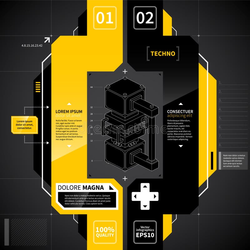 Modern Techno Layout Template. Stock Vector Illustration of eps10 Modern Techno Layout Template. Stock Vector Illustration of eps10