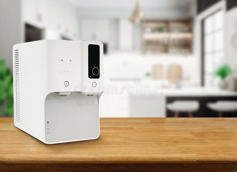 Modern Technology Water Purifier. New Water Cooler Format Stock Photo