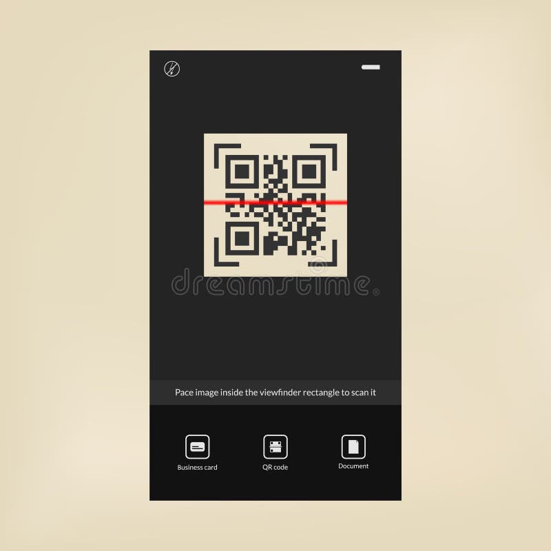 Modern tecknology. QR code scanner. Barcode reader interface. vector illustration