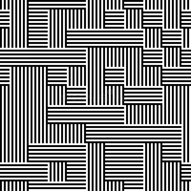 Modern Texture with Black Bands (2) on White Background. Stock Vector