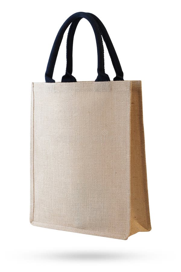 Download Hessian Bag Shopping Bag Isolated On White Stock Photo ...