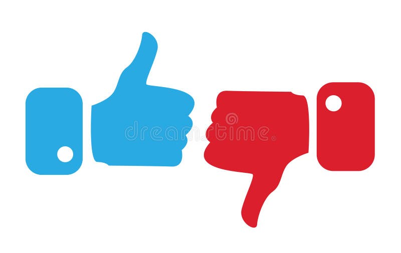 Modern Thumbs Up and Thumbs Down Icons