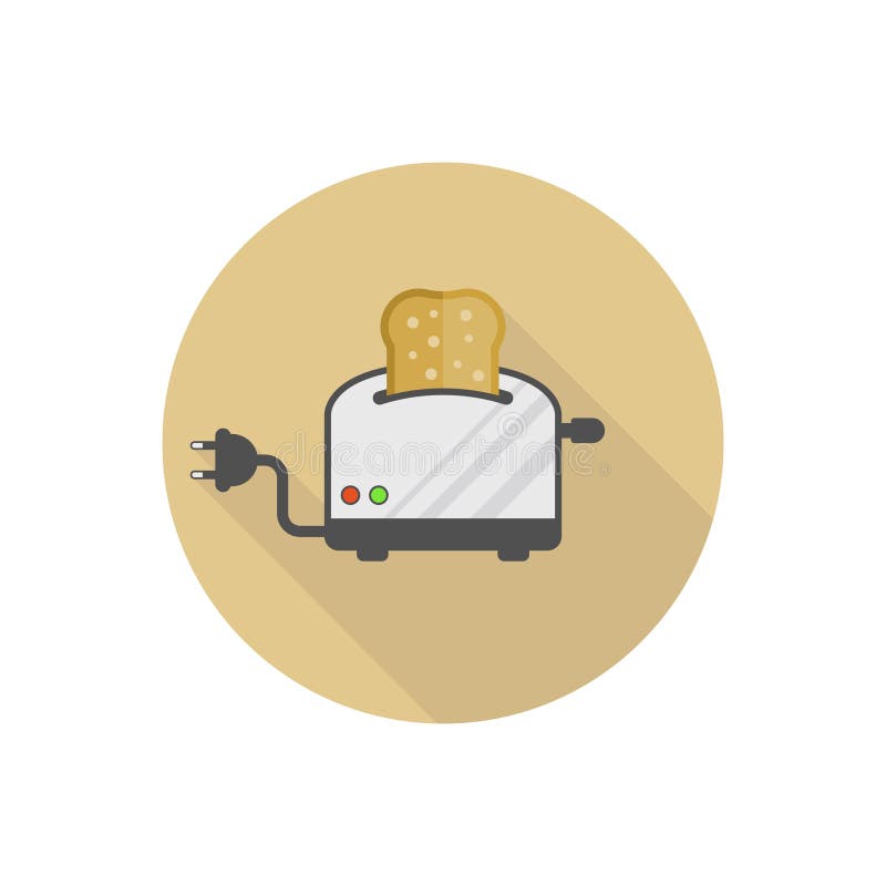 Vector Of Flat Icon, Toaster Stock Vector - Illustration of graphic