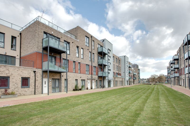 Modern townhouses and apartments