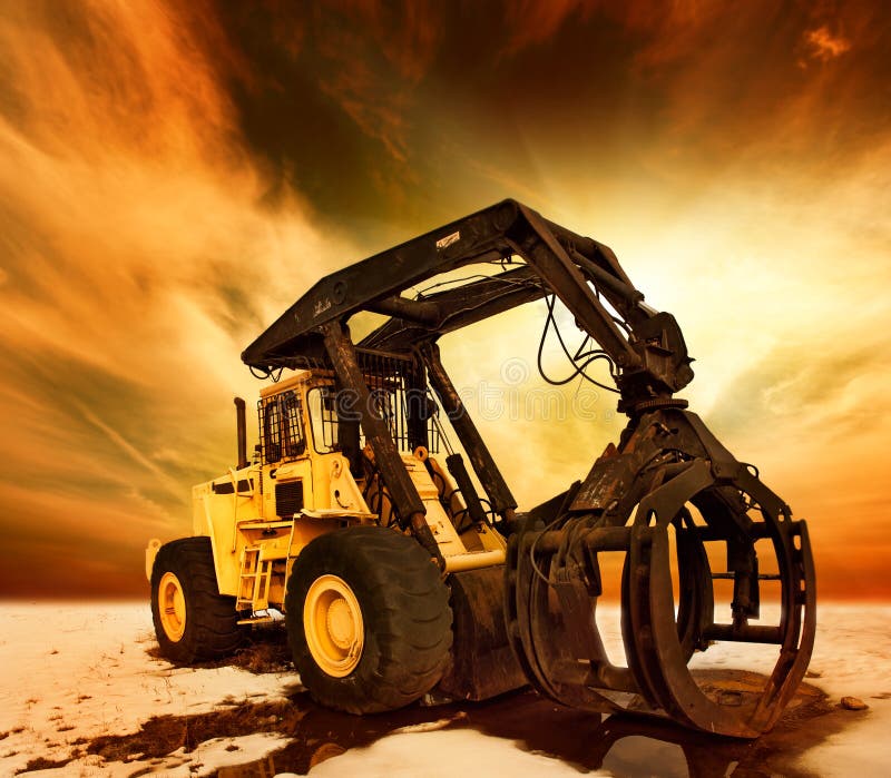 Modern tractor royalty free stock image