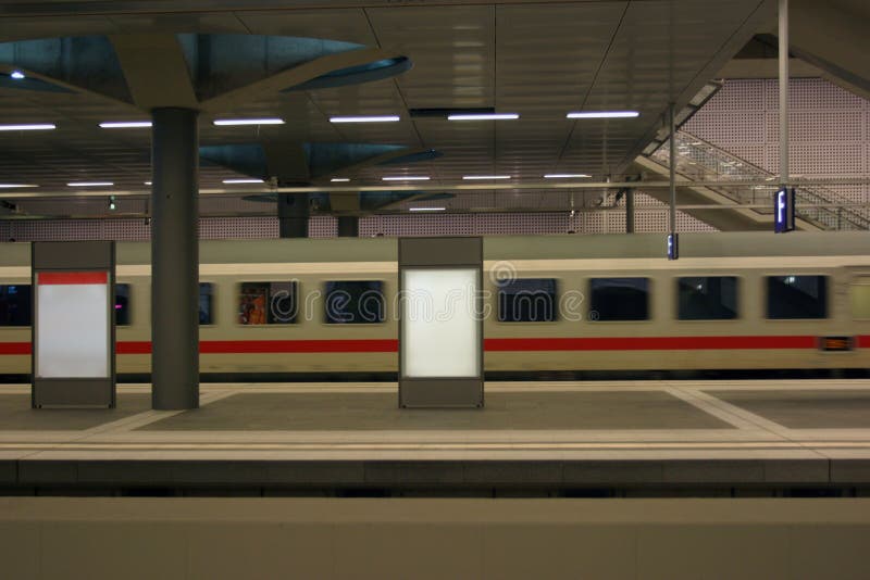 Modern train arriving