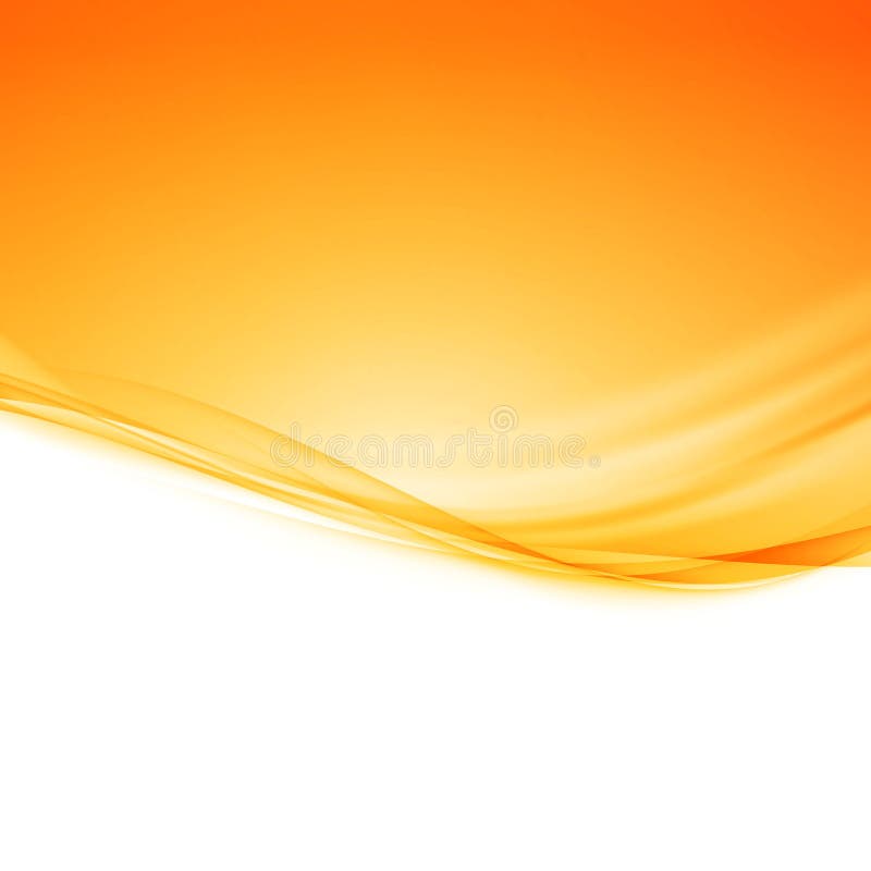 Modern transparent orange flow wave background design
