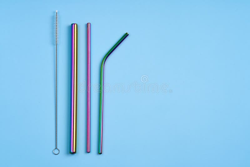 The Modern Trend in Environmental Care. Reusable Metal Straws for