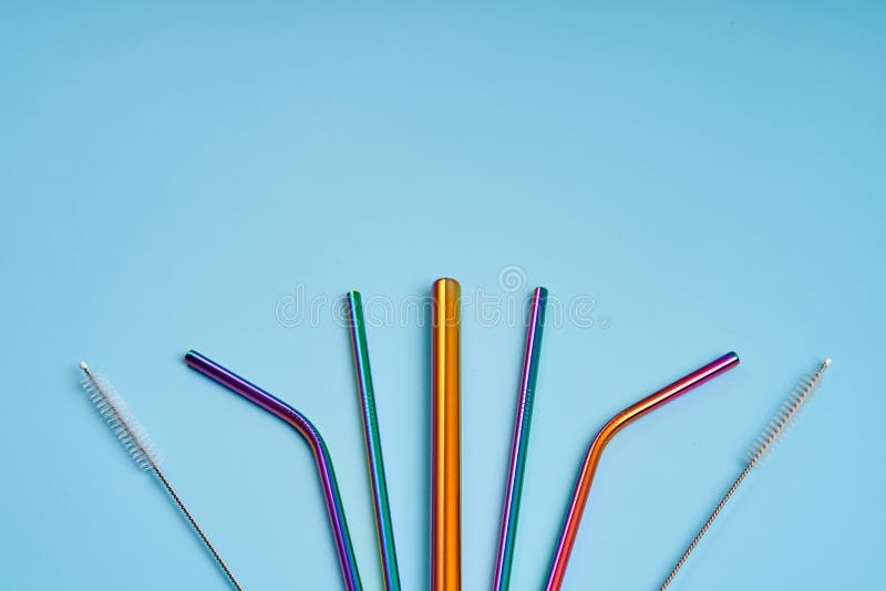 The Modern Trend in Environmental Care. Reusable Metal Straws for