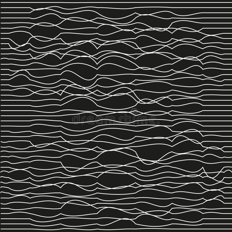 Modern trendy minimal waves seamless pattern. Black lines Repeating texture. Hipster monochrome background. Vector vector illustration