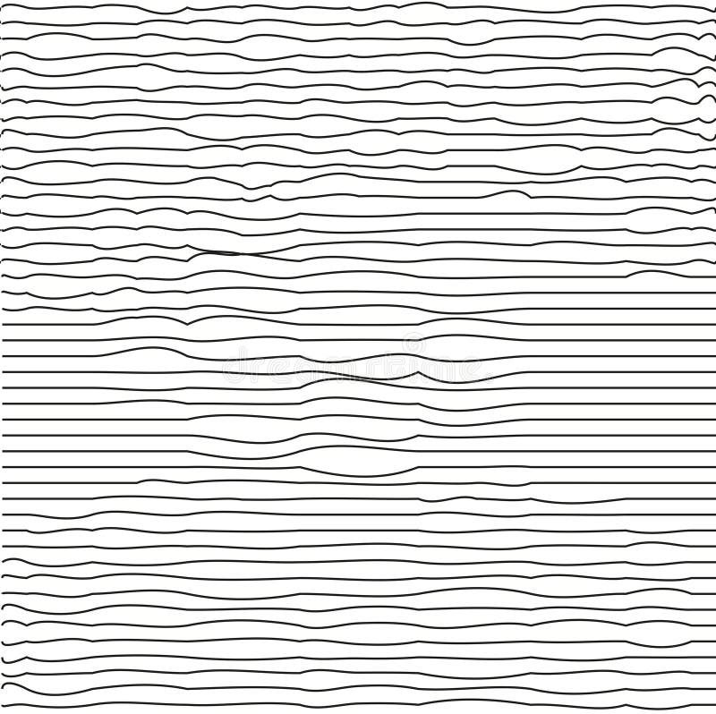 Modern trendy minimal waves seamless pattern. Black lines Repeating texture. Hipster monochrome background. Vector royalty free illustration