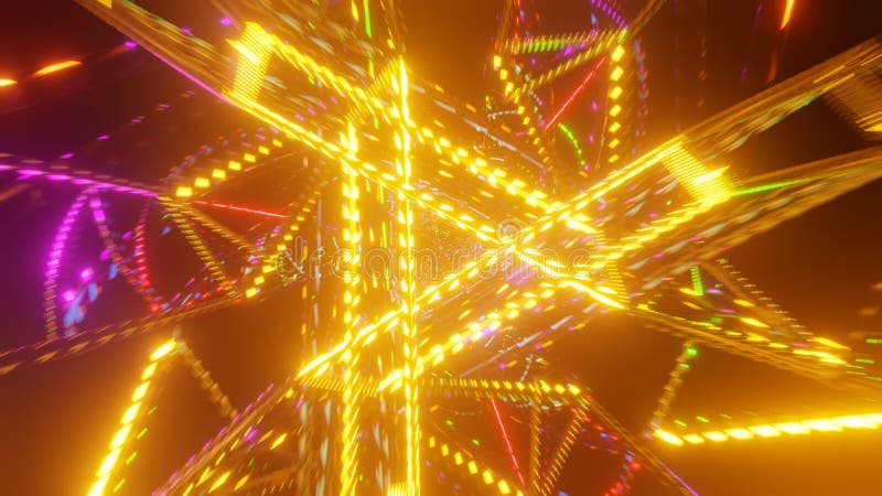 Abstract triangle multicolor pulsating Hypnotic VJ seamless loop. royalty free illustration