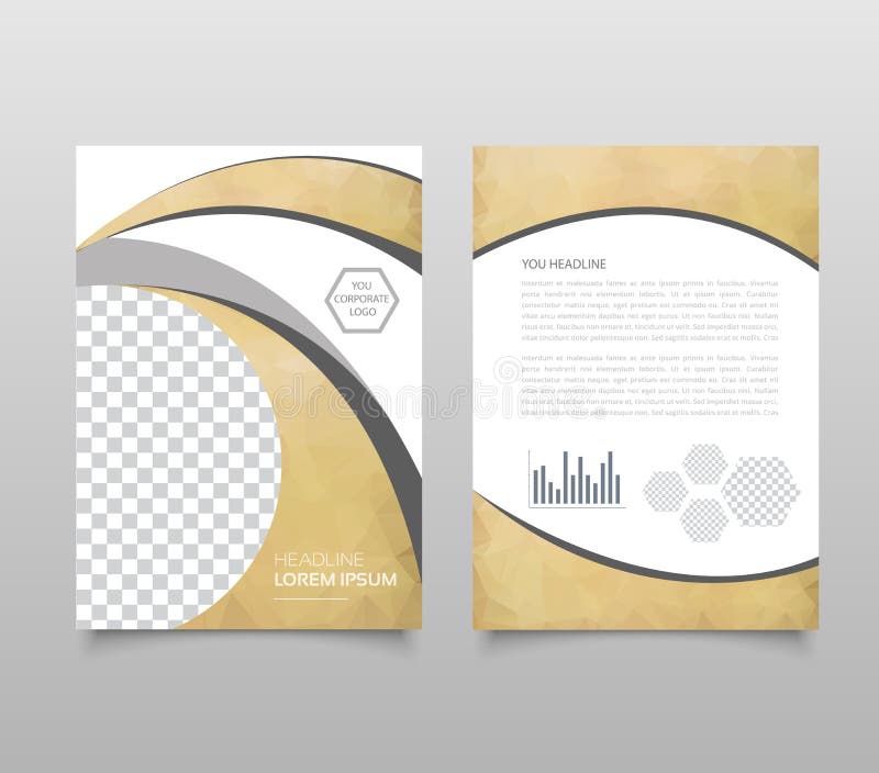 Modern triangle presentation template. Business design background, brochure or flyer concept