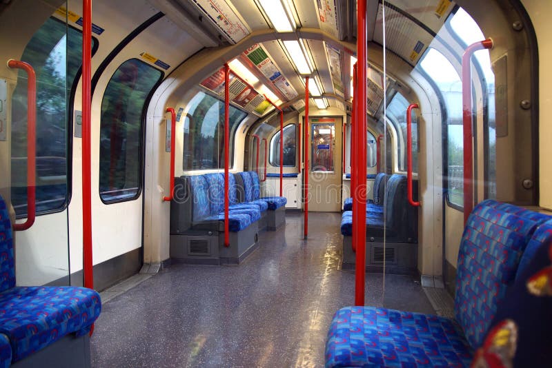 A Modern Tube Train Carriage Stock Image Image of rails, tube 41094063