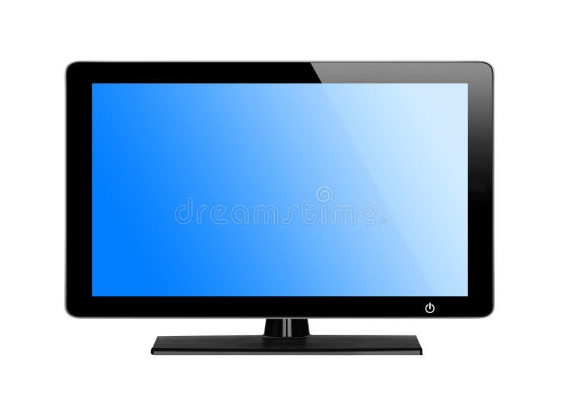TV blue screen stock photo. Image of modern, monitor, close 2265796