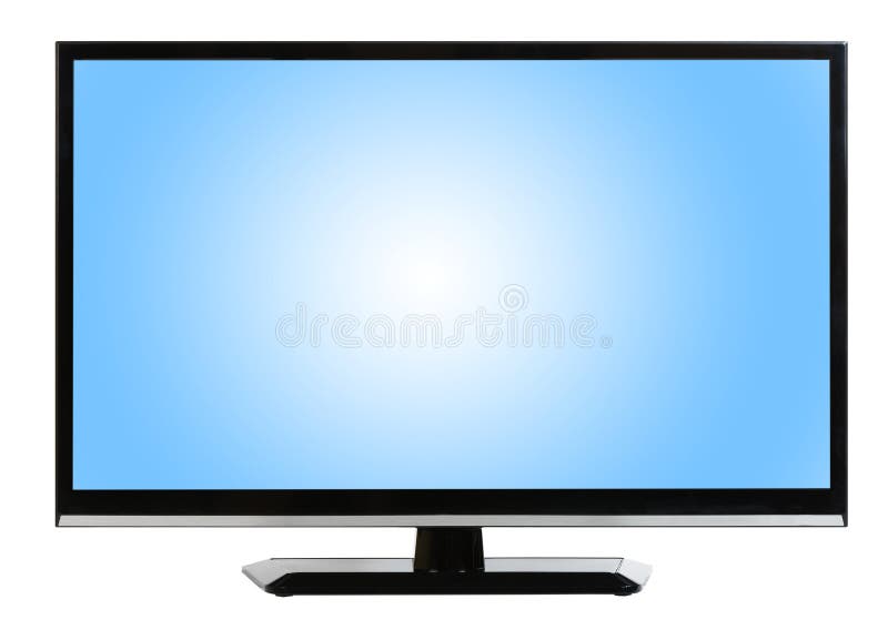Modern TV Set Isolated at White Background Stock Image Image of