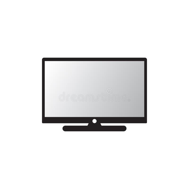 Modern tvsymbol för vektor PCsymbol ?vervaka symbolen Isolerad vektor stock illustrationer Modern tvsymbol för vektor PCsymbol ?vervaka symbolen Isolerad vektor stock illustrationer