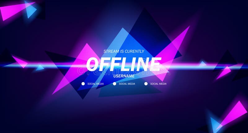 Modern Twitch Background Screensaver Offline Stream Gaming Dark Blue ...
