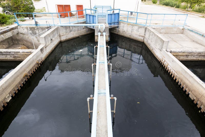 Modern urban wastewater treatment plant