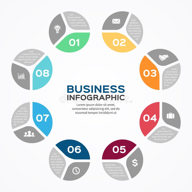 Modern vector info graphic for business project stock illustration