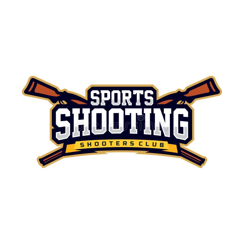 Modern Vector Professional Logo Emblem Sport Shooting on White