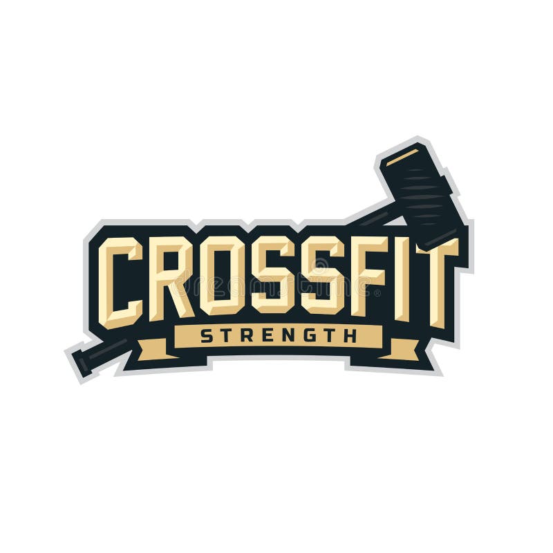 Modern vector professioneel embleemembleem voor crossfit vector illustratie Modern vector professioneel embleemembleem voor crossfit vector illustratie