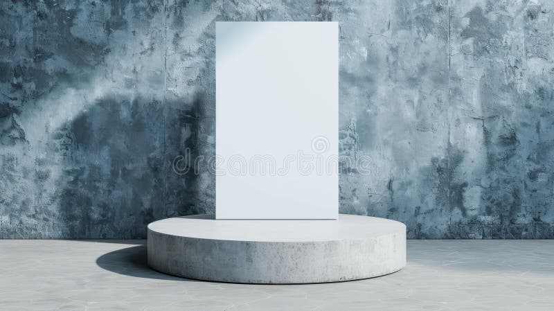 Modern vertical interactive kiosk featuring a sleek, blank screen for dynamic information signage and user engagement stock illustration