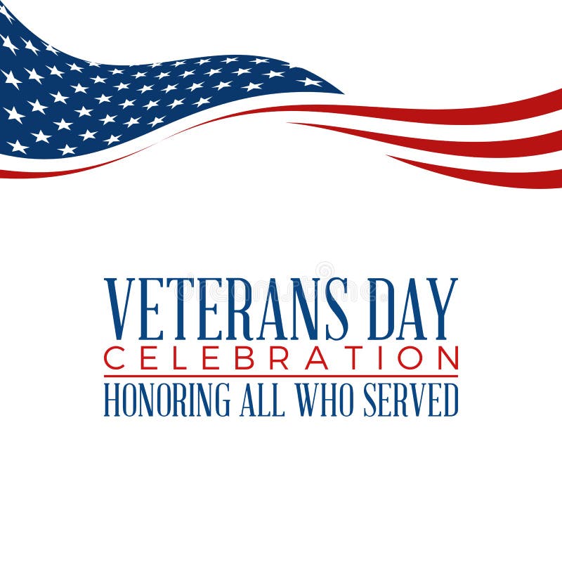 Modern Veterans Day Celebration Background Header Banner Stock Vector