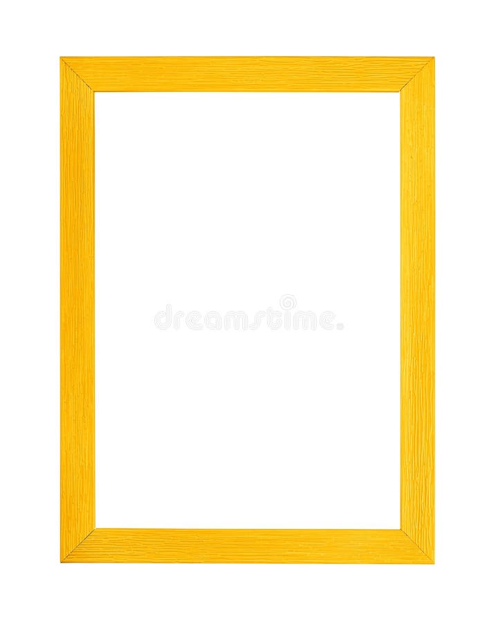 Modern Vivid Yellow Picture Frame on White Stock Photo Image of