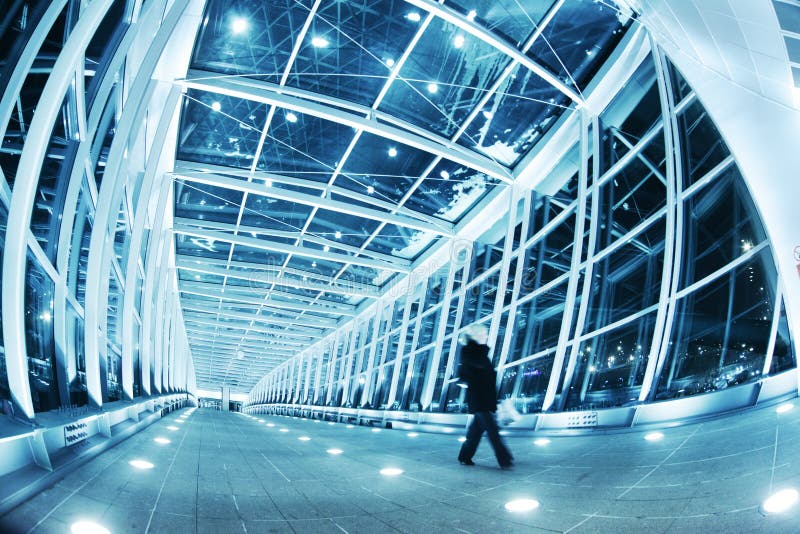 Modern walkway interior royalty free stock image Modern walkway interior royalty free stock image