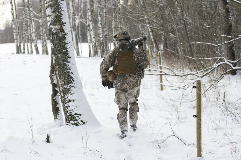 Modern War Soldier Army Man in Multicam Camouflage Stock Image - Image ...