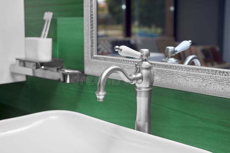 Modern Wash Basin in the Bathroom Stock Image Image of rectangular