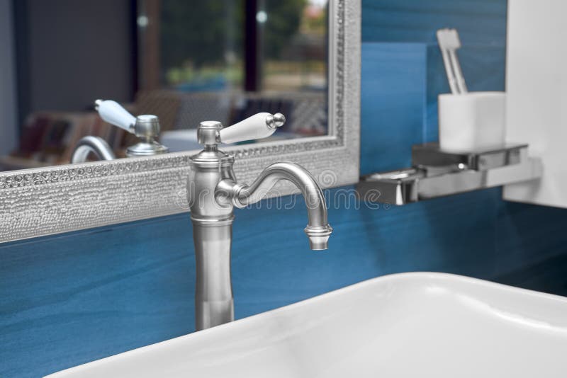 Modern Wash Basin in the Bathroom Stock Image Image of interior