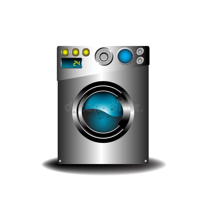 Modern washing machine vector illustration