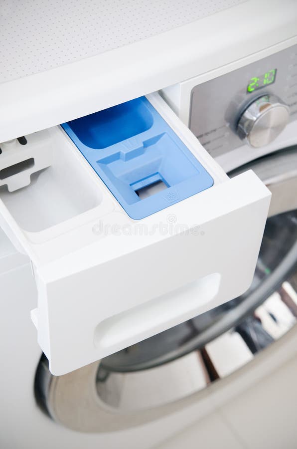 Modern washing machine drawer royalty free stock photography
